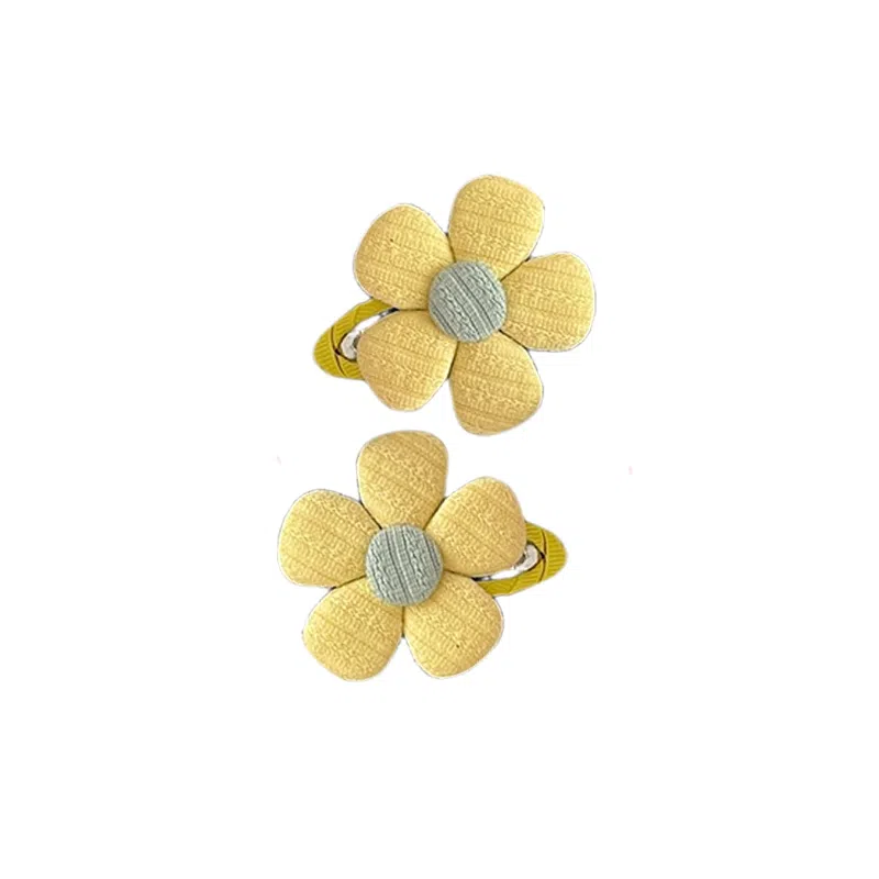 水中玉 可爱花朵发卡高级感侧边刘海夹不伤发头饰夹子 合金 发夹 女款