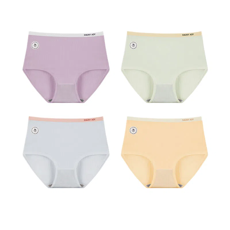 兰缪 甜美柔软高腰收腹提臀贴身透气抑菌无痕内裤 女款 组合装