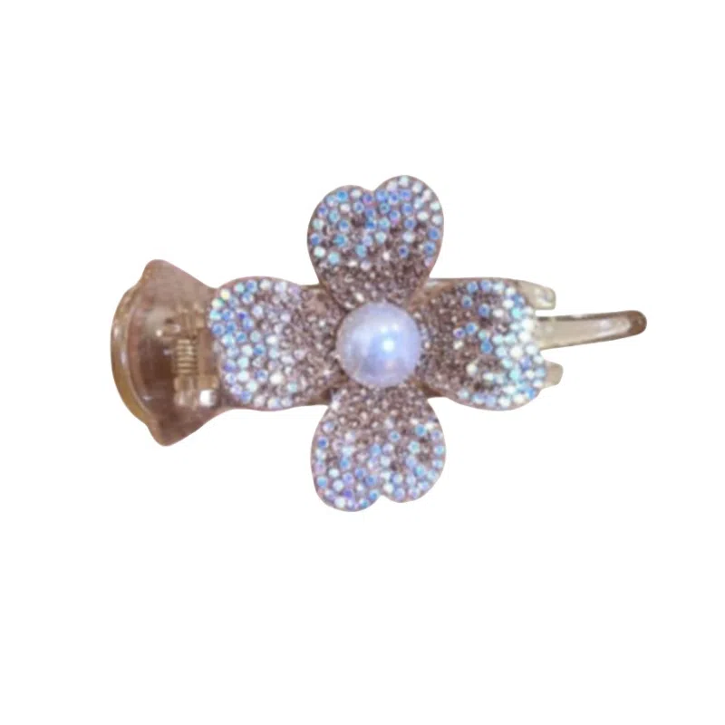 丹琴 四叶草抓夹花朵丸子头发饰高马尾固定神器夹子头饰 亚克力 发夹 女款