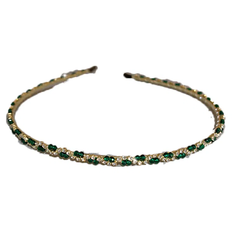 左欧 细款压发头箍 合金  水钻 发箍 女款