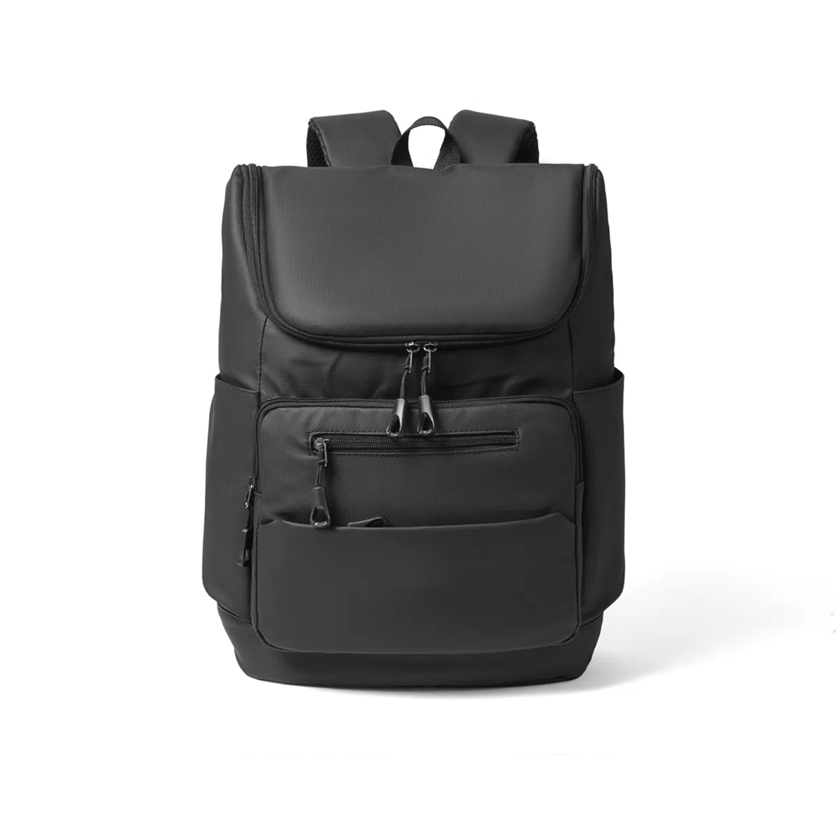 红蜻蜓 简约百搭学生上学通勤大容量耐用 织物 双肩包 男女同款情侣款 黑色