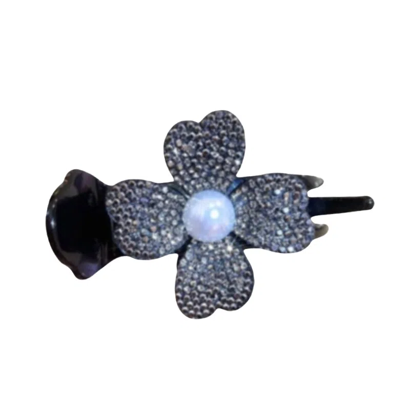 丹琴 四叶草抓夹花朵丸子头发饰高马尾固定神器夹子头饰 亚克力 发夹 女款