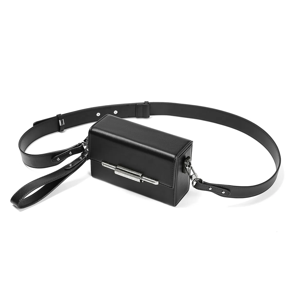 Kurotaya Square Lock Mini Bag Black