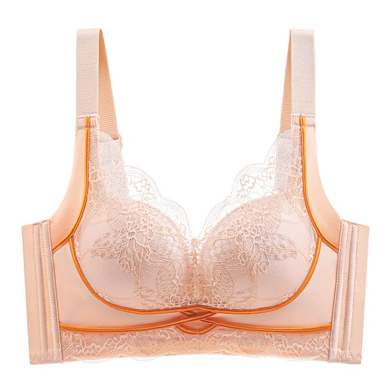 兰缪 时尚柔软蕾丝聚拢提拉上托侧收文胸 女款