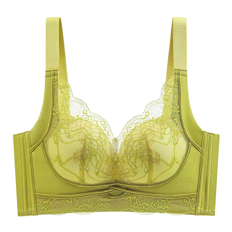 兰缪 时尚柔软蕾丝聚拢提拉上托侧收文胸 女款