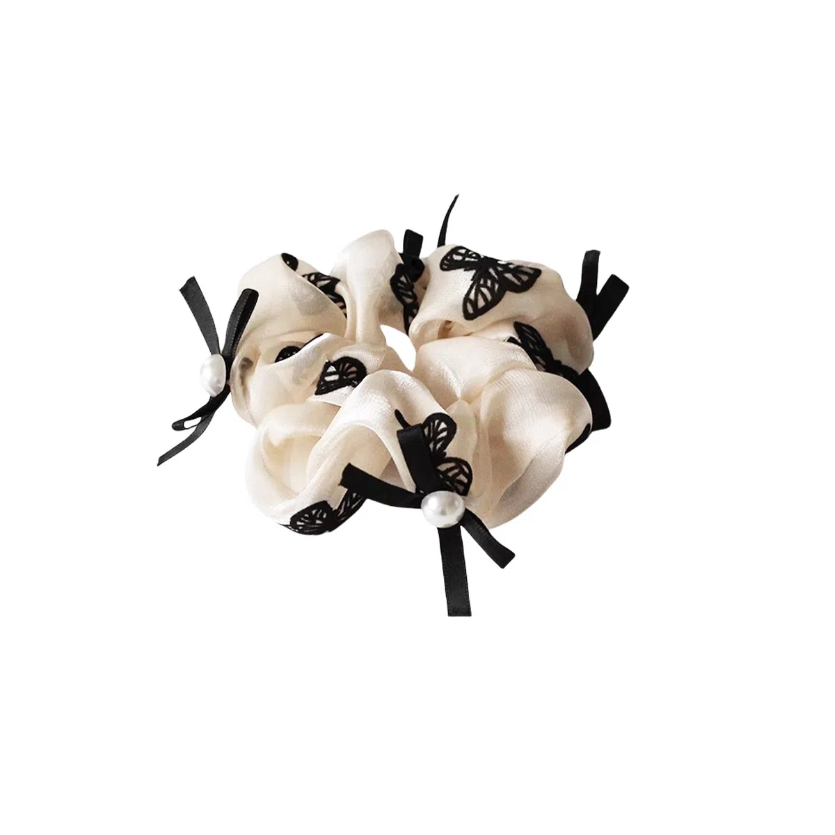 贯古今 优雅蕾丝大肠高级感气质高马尾日常 布艺 发圈 女款