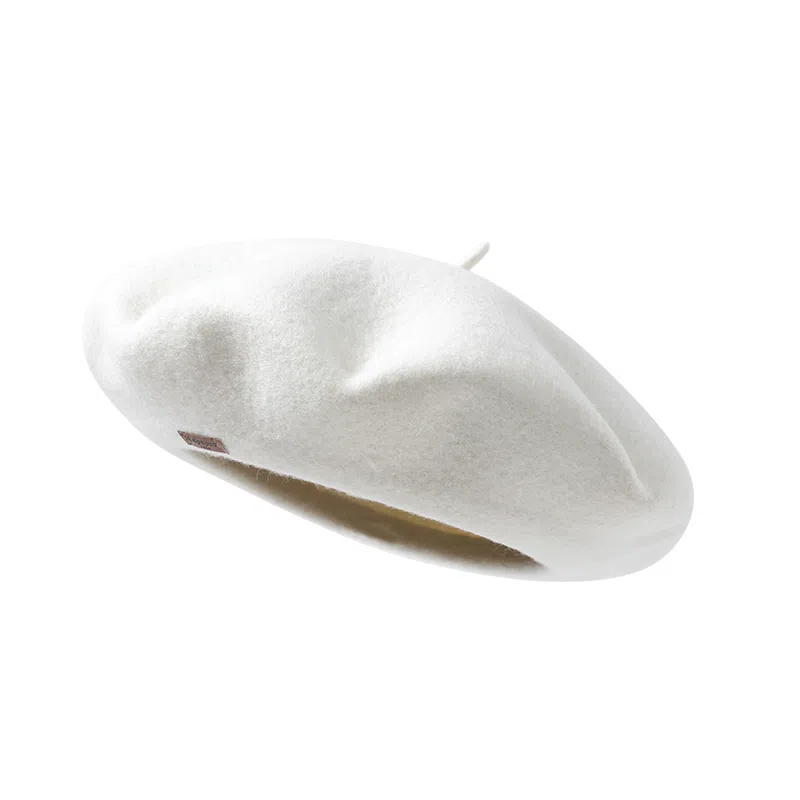 南极人 秋冬季  蓓蕾帽日系文艺复古画家帽子高品质纯色气质显脸小 绵羊毛 贝雷帽 女款