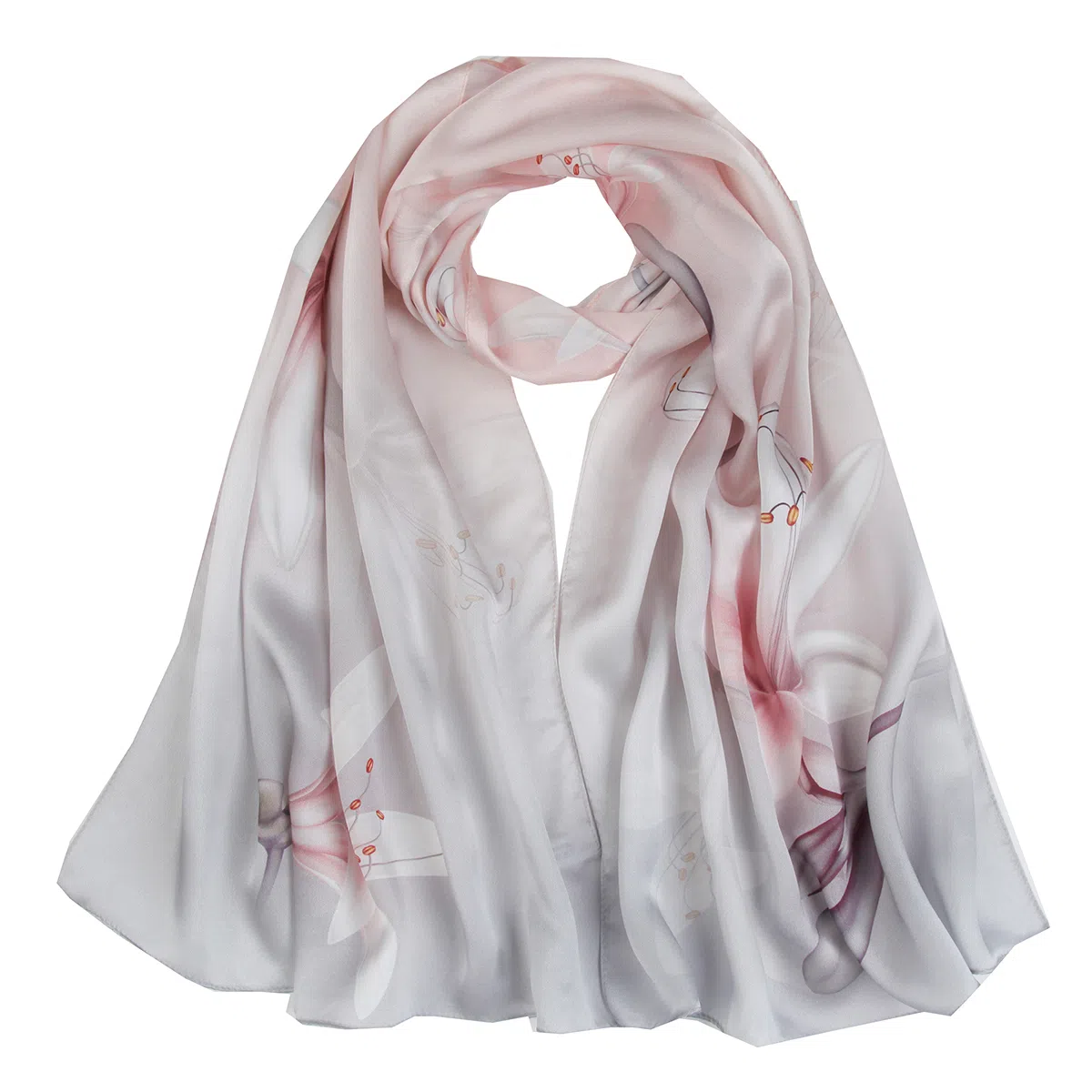 上海故事 丝韵百合 桑蚕丝 丝巾 女款 礼盒装