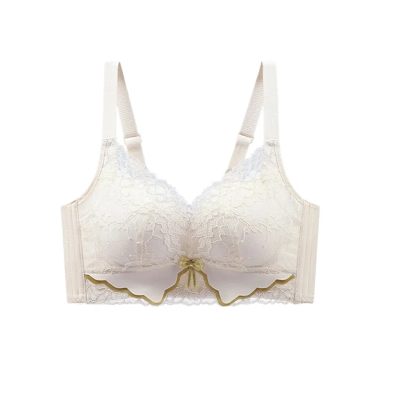 兰缪 性感蕾丝时尚撞色高质感轻柔蕾丝满杯透气孔文胸 女款