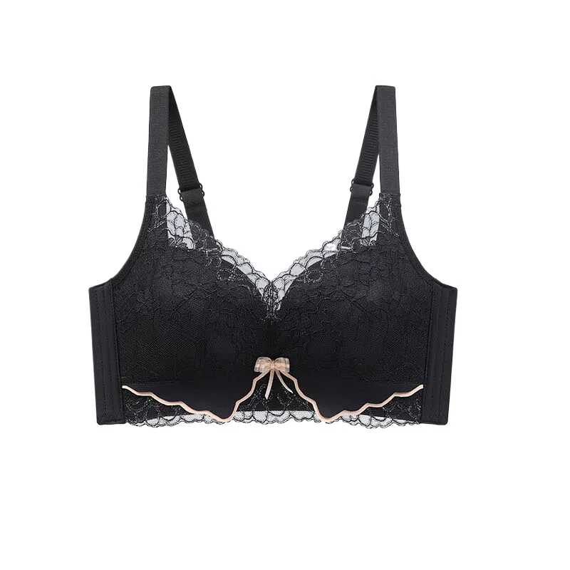 兰缪 性感蕾丝时尚撞色高质感轻柔蕾丝满杯透气孔文胸 女款