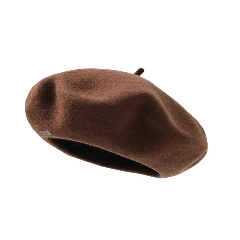 南极人 秋冬季  蓓蕾帽日系文艺复古画家帽子高品质纯色气质显脸小 绵羊毛 贝雷帽 女款