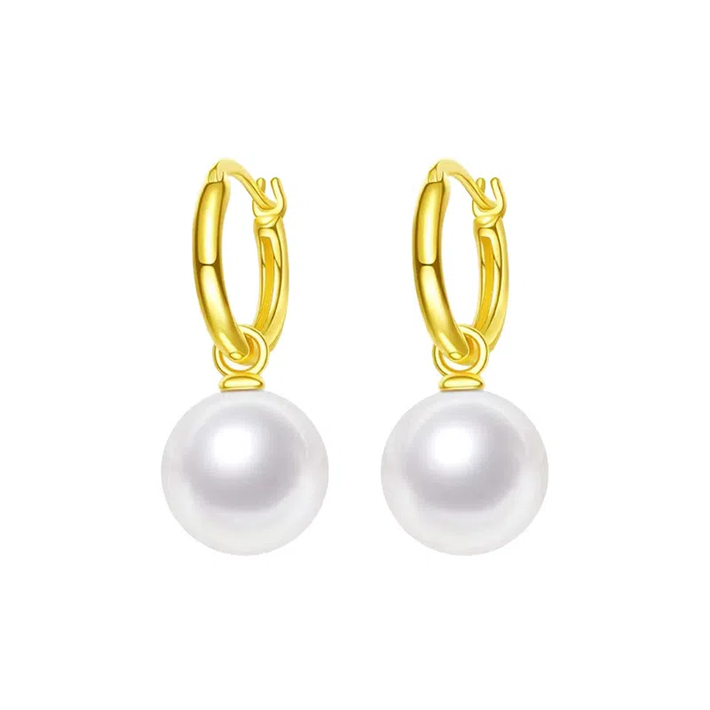 韵系 法式优雅珍珠 铜镀金 耳环 女款