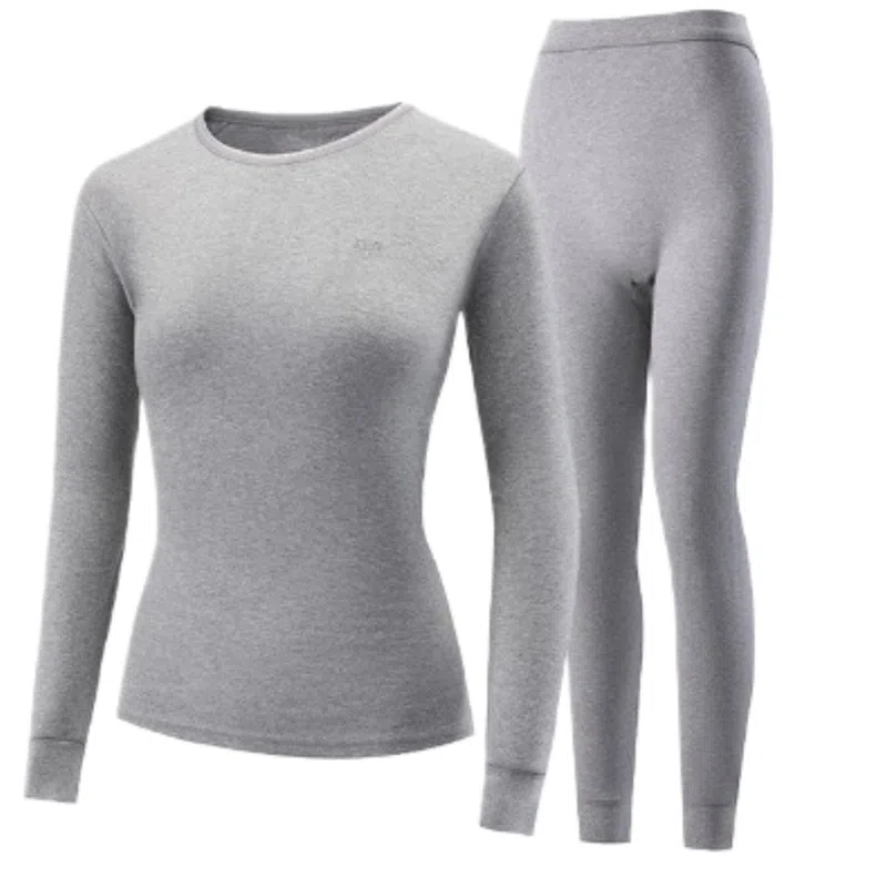 兰缪 圆领纯棉秋衣秋裤舒适透气吸湿排汗抑菌保暖套装 女款