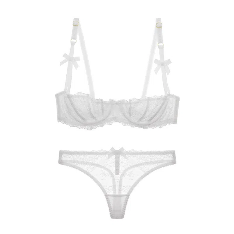 桔内 聚拢简约舒适文胸低腰三角内裤内衣裤套装 女款