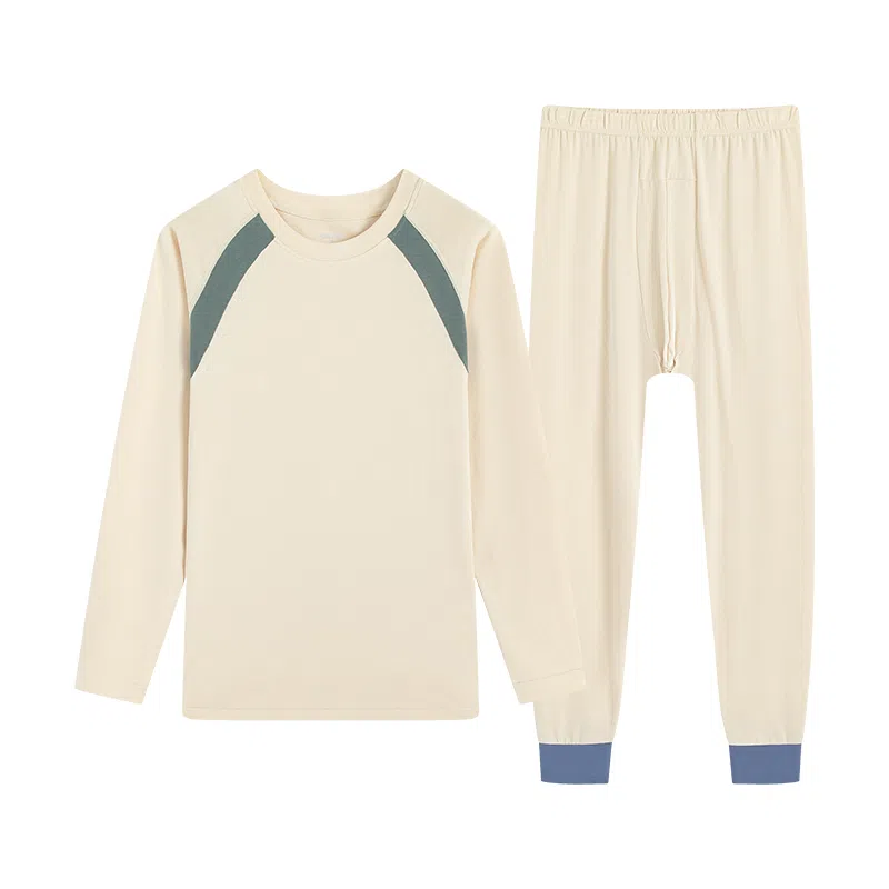 贴身领域 青少年抗菌毛杉薄款长袖秋衣长裤秋裤保暖套装 男款