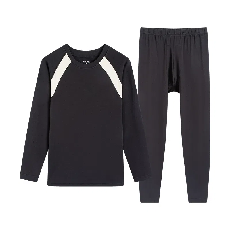 贴身领域 青少年抗菌毛杉薄款长袖秋衣长裤秋裤保暖套装 男款