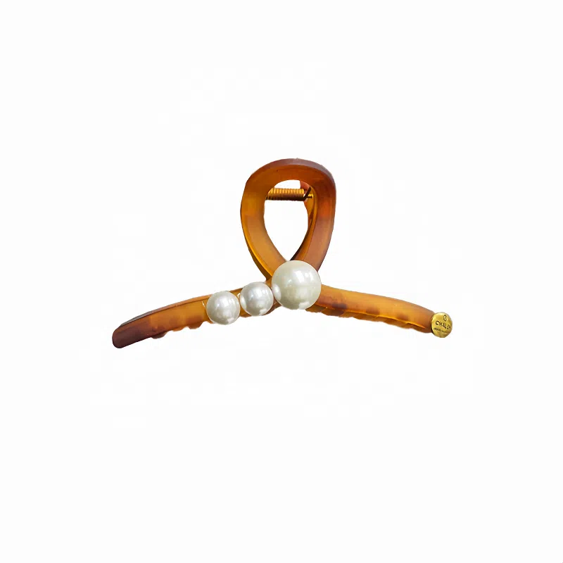 尚先生 法式轻奢气质鲨鱼夹磨砂大号发夹后脑勺盘发抓夹子新款发卡头饰女 亚克力 发饰 女款