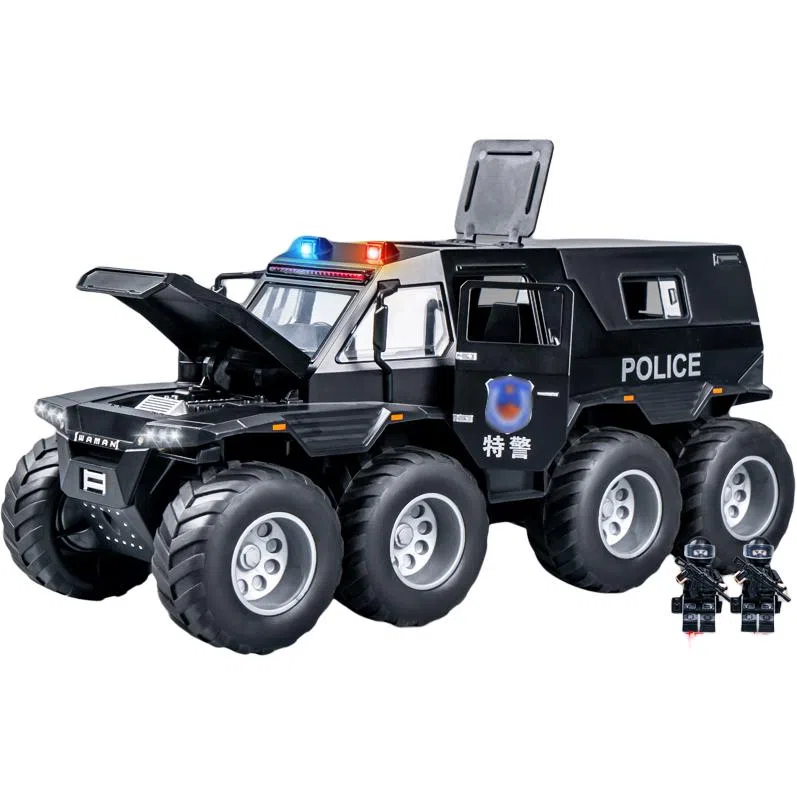 乐乐鱼 特警合金越野车 成品模型