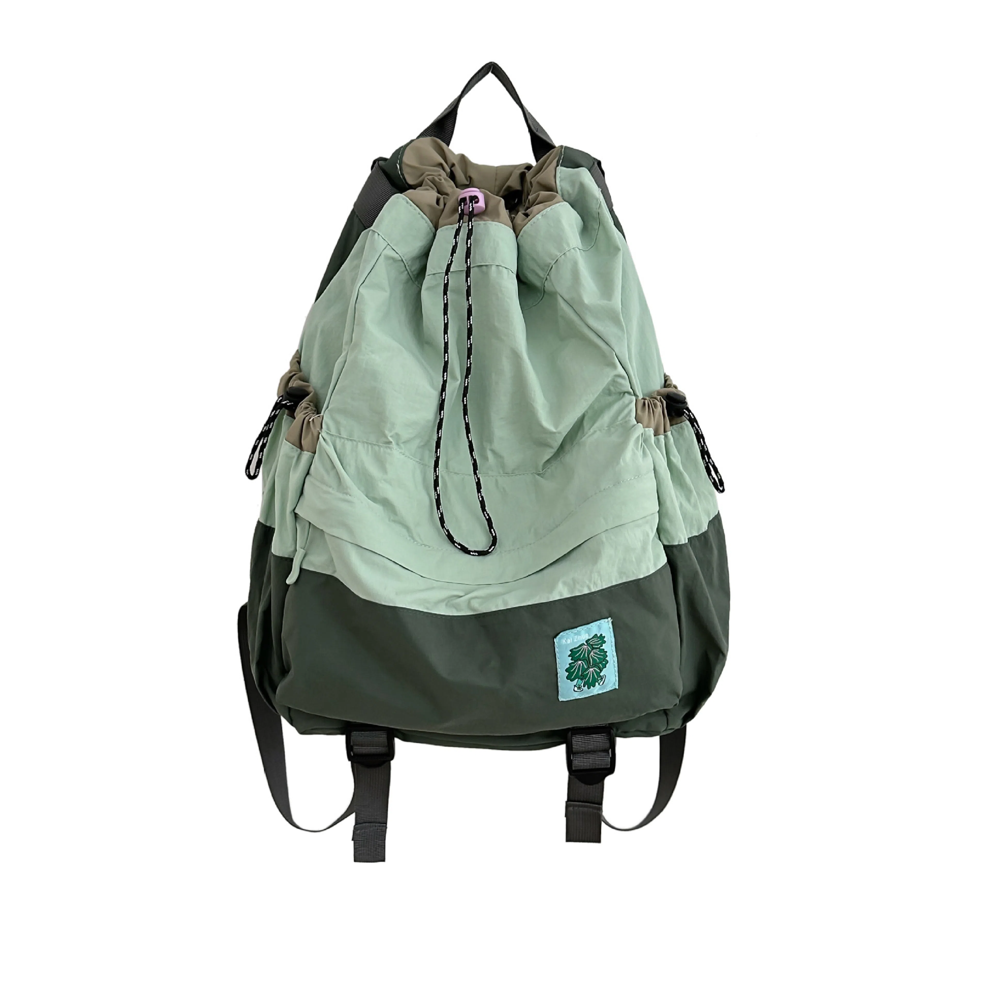 LEXI Nylon Backpack Beige/Green