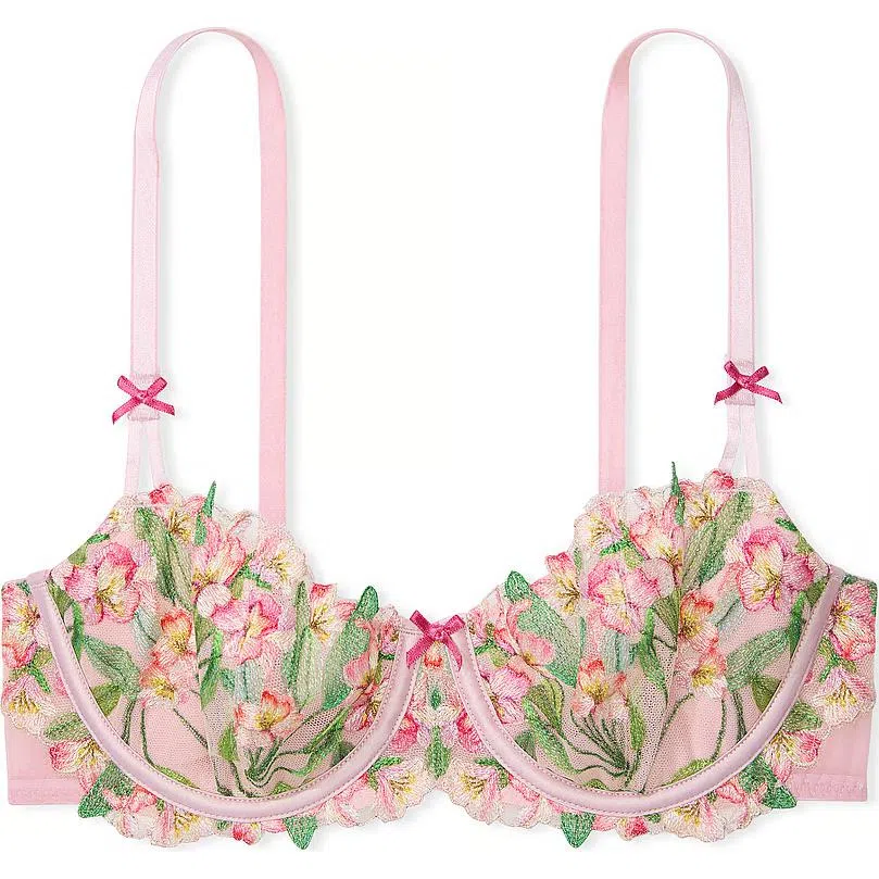 Victoria's Secret Dream Angels Wicked Unlined Lily Embroidery Balconette CR