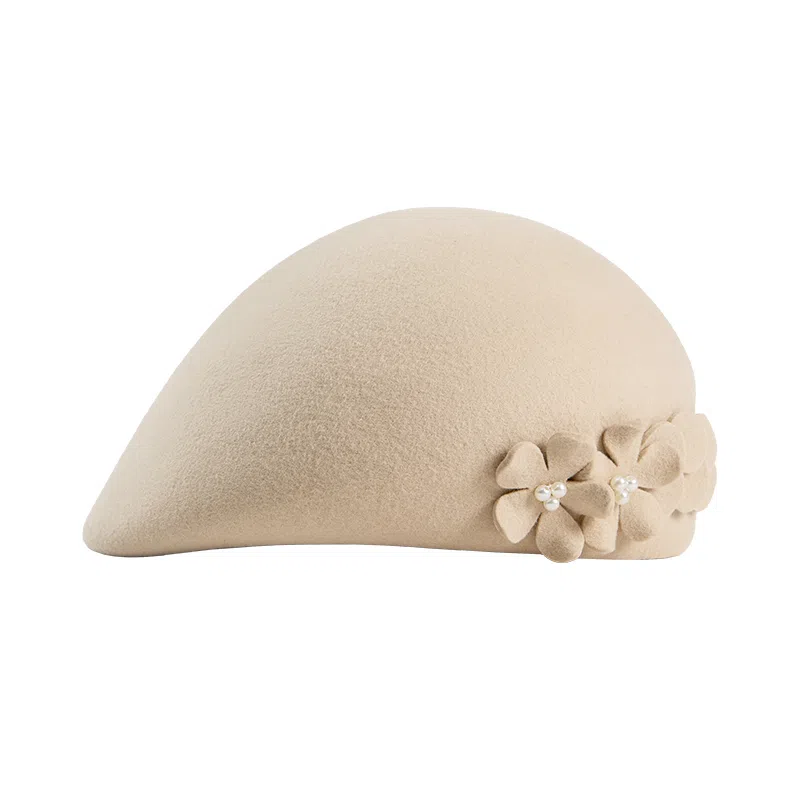 玖慕 复古千金礼帽显脸小八角报童帽韩系画家帽 绵羊毛 贝雷帽 女款