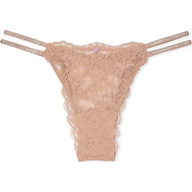 Victoria's Secret Dream Angels Twinkle Strap Lace Brazilian Panty P 1