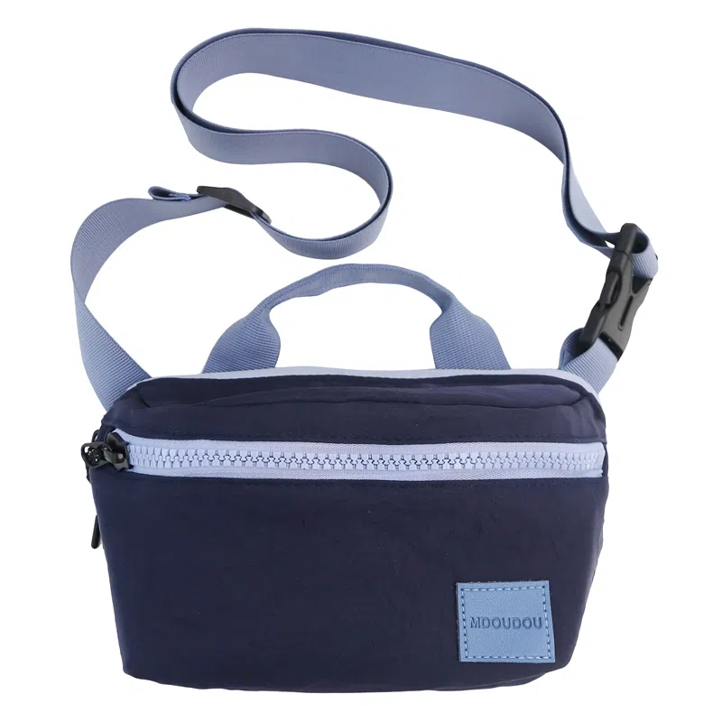 行途 中性风休闲简约日常通勤时尚百搭 尼龙 胸包腰包 男女同款情侣款 黑色/亚麻灰/白色/粉色/蓝色