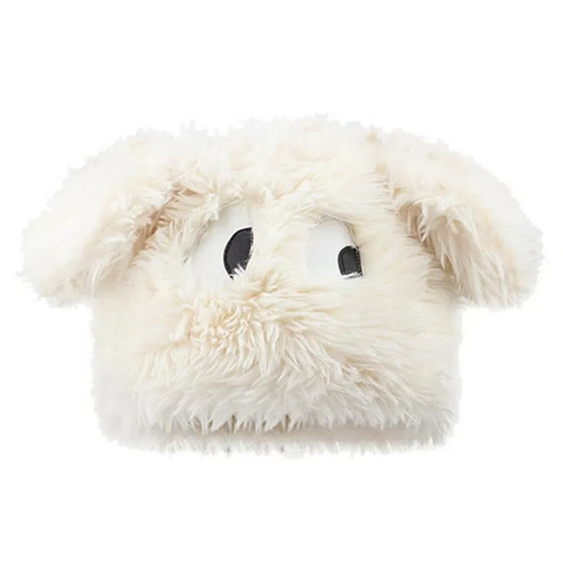 佩洛依 可爱卡通搞怪小狗 秋冬季加厚护耳毛绒毛保暖防寒针织 涤纶 绒线帽 男女同款情侣款