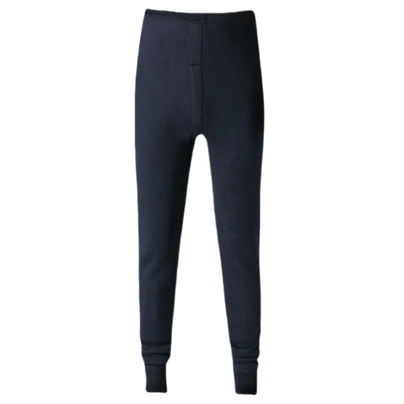 兰缪 青少年加厚摇粒绒新升级高弹修身不紧绷螺纹收口防风抗寒保暖裤 男款