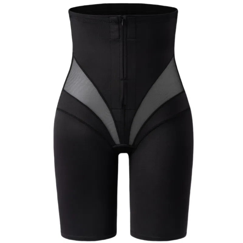 兰缪 高腰收腹翘臀隐形拉链排扣瘦腿束腰裤时尚美体产后修复软骨加压透气舒适无痕塑身裤 女款