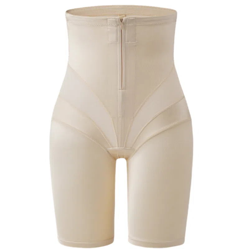 兰缪 高腰收腹翘臀隐形拉链排扣瘦腿束腰裤时尚美体产后修复软骨加压透气舒适无痕塑身裤 女款