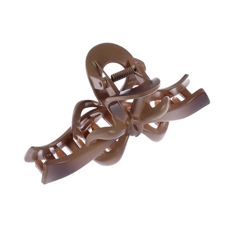 水中玉 网红气质蝴蝶结抓夹大号盘发鲨鱼夹高级感头发发卡头饰 亚克力 发夹 女款