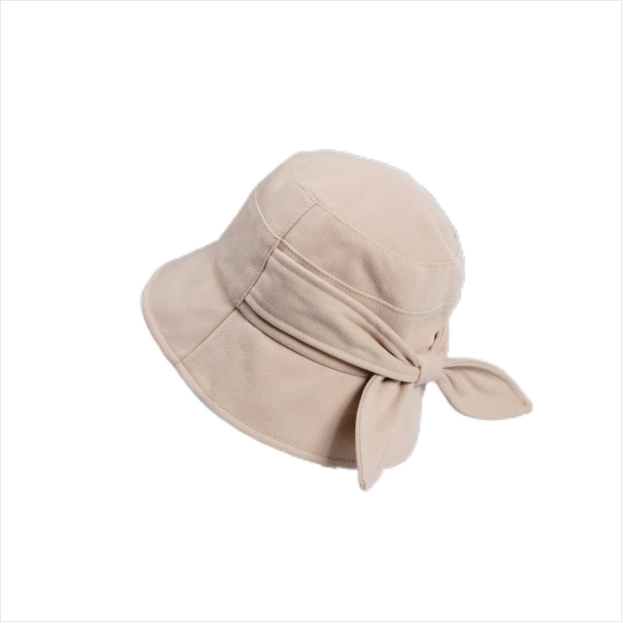 啄木鸟 文艺优雅气质蝴蝶结纯色盆帽秋冬保暖遮脸素颜显脸小桶帽 聚酯纤维 渔夫帽 女款