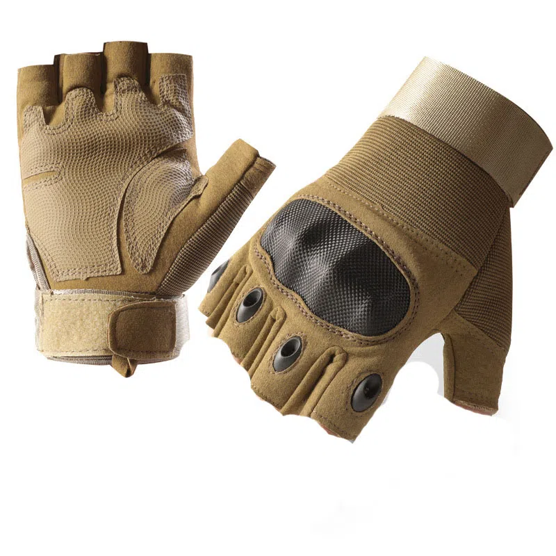 山一丸 防滑防护耐磨半指骑行 楼梯布 手套 男款