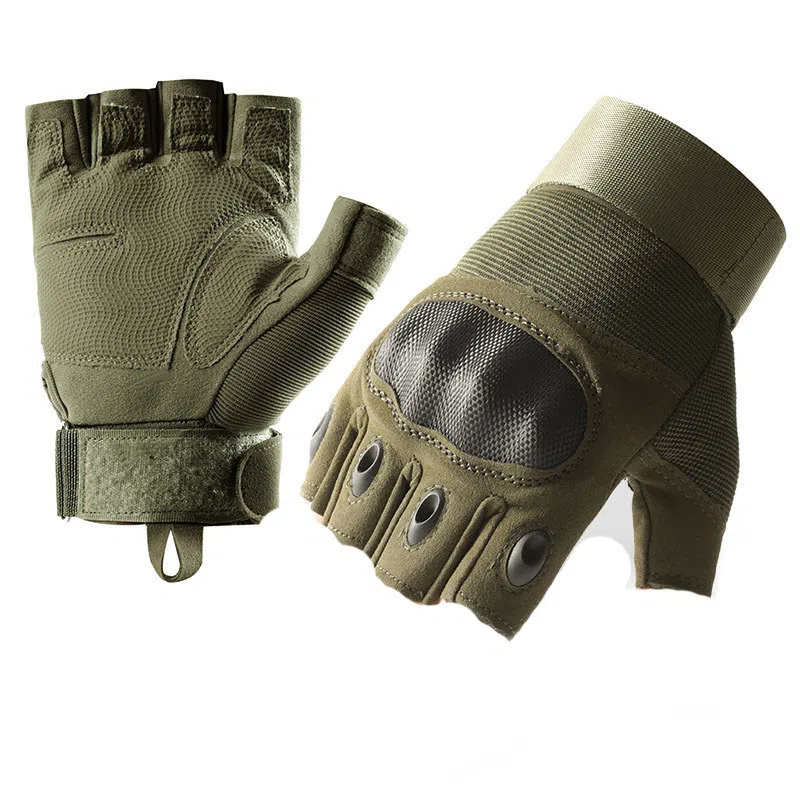 山一丸 防滑防护耐磨半指骑行 楼梯布 手套 男款