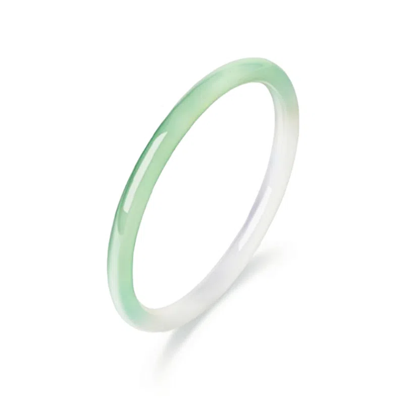 幸囍礼 【点收藏赠素圈镯 高品质】半山半水青山黛女镯 新中式国风油青色渐变 古风汉服 高冷气质 玉髓 手镯 男女同款情侣款