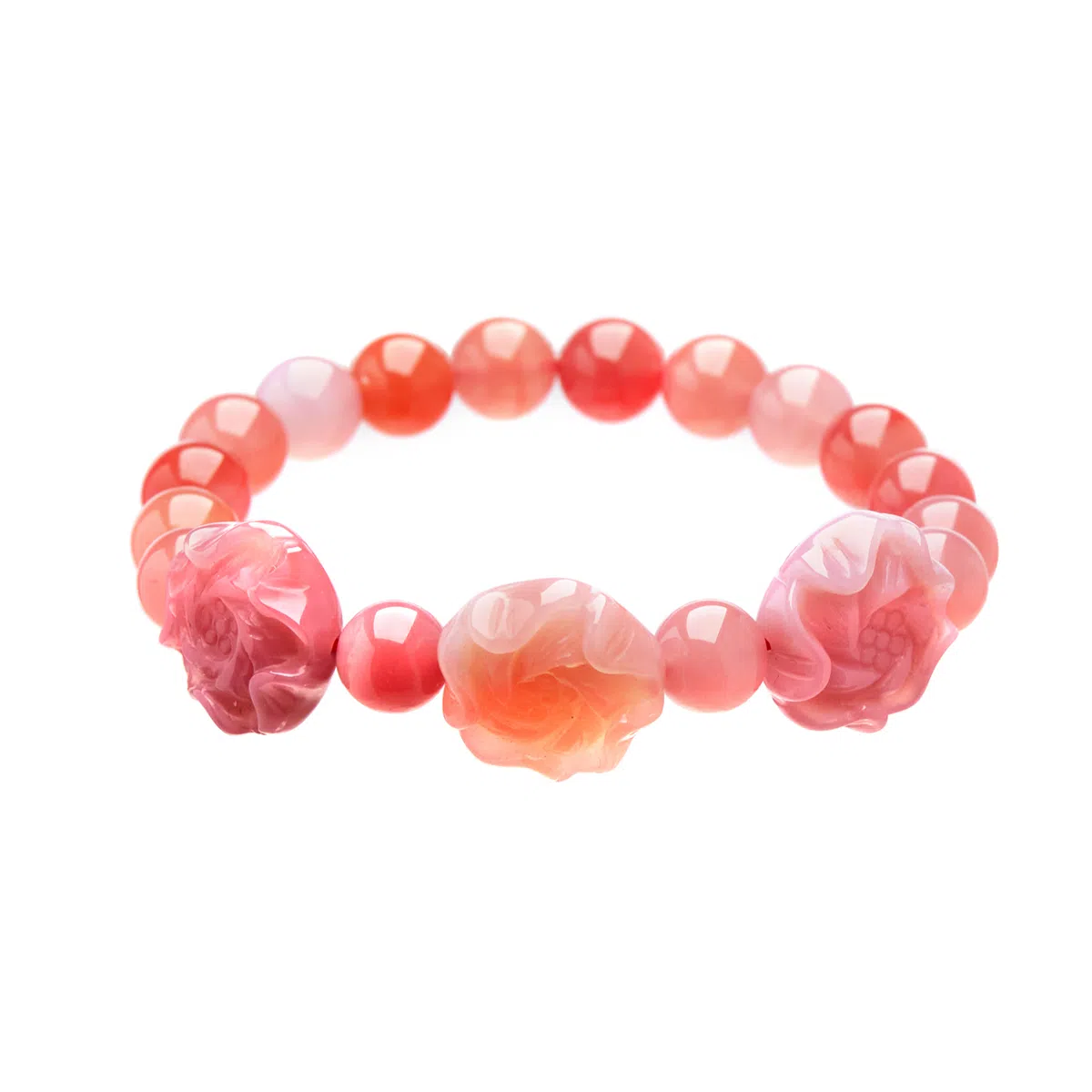 琳琯瑛 新中式国风小众设计高级感轻奢气质盐源牡丹 玛瑙 手串 女款