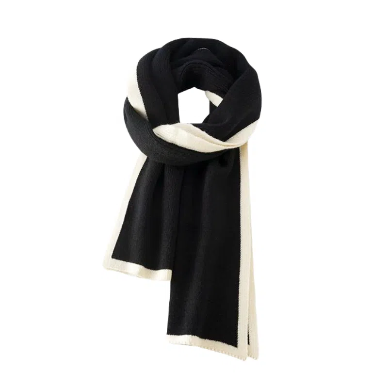 北极绒 秋冬季 小香风轻奢保暖 加厚围脖  绒线围巾 男女同款情侣款