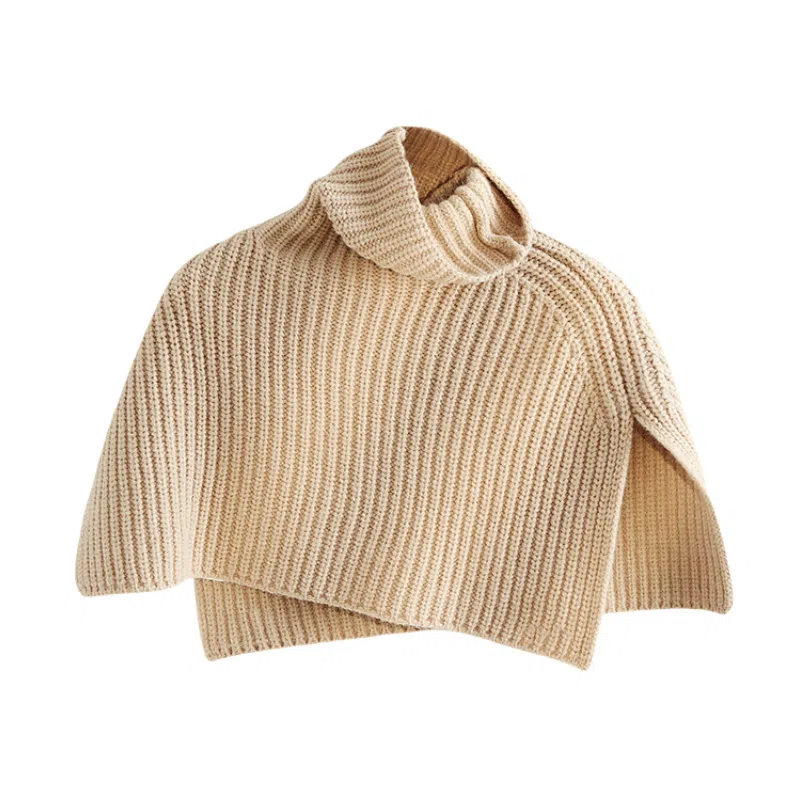 北极绒 冬季护颈围巾外搭套头领脖套韩系潮针织披肩 围脖 男女同款情侣款