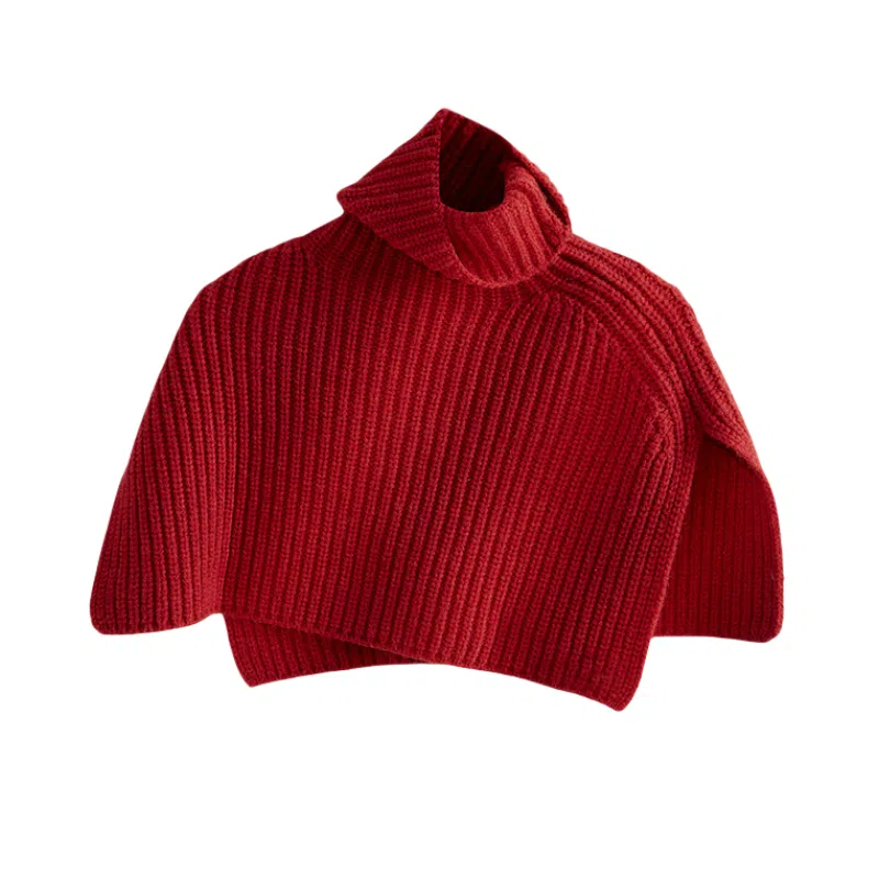 北极绒 冬季护颈围巾外搭套头领脖套韩系潮针织披肩 围脖 男女同款情侣款