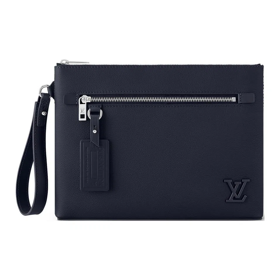Louis Vuitton Takeoff Navy Clutch