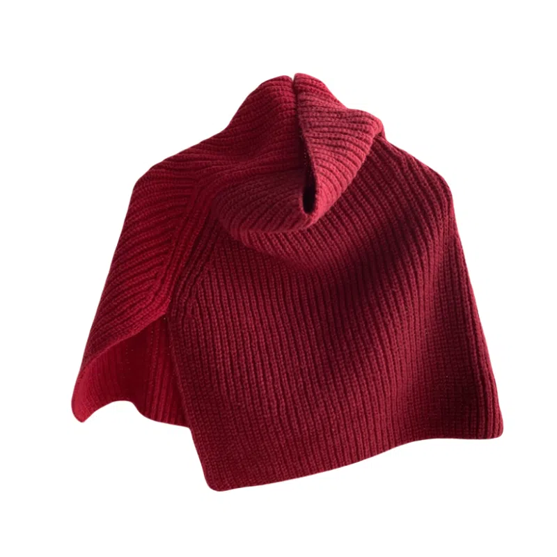 北极绒 冬季护颈围巾外搭套头领脖套韩系潮针织披肩 围脖 男女同款情侣款