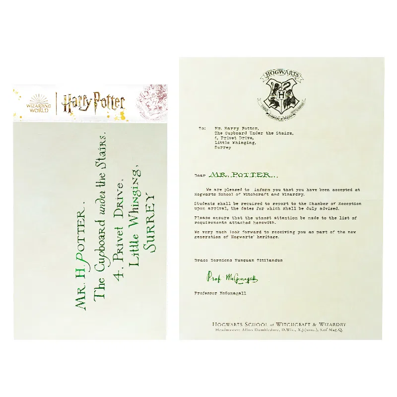 Harry Potter Hogwarts Acceptance Letter