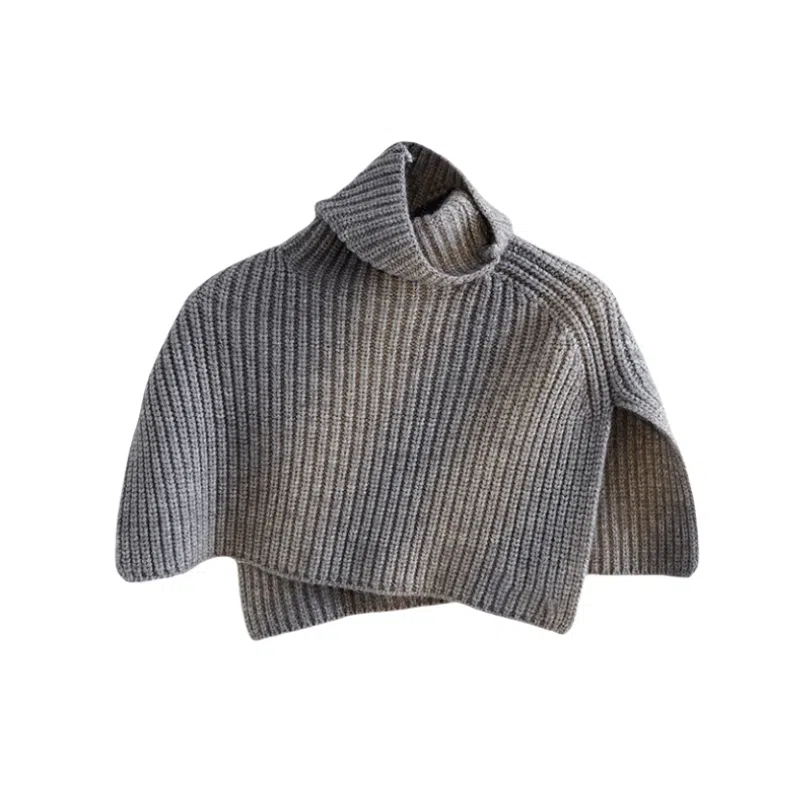 北极绒 冬季护颈围巾外搭套头领脖套韩系潮针织披肩 围脖 男女同款情侣款