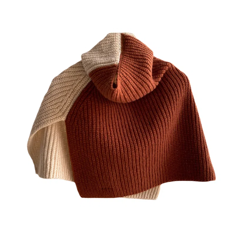 北极绒 冬季护颈围巾外搭套头领脖套韩系潮针织披肩 围脖 男女同款情侣款