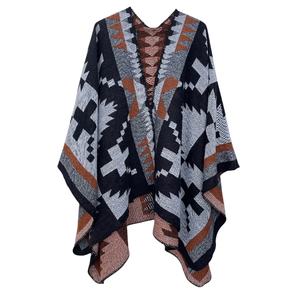 梦特娇 民族风户外旅游出片高级保暖防风 披肩 女款