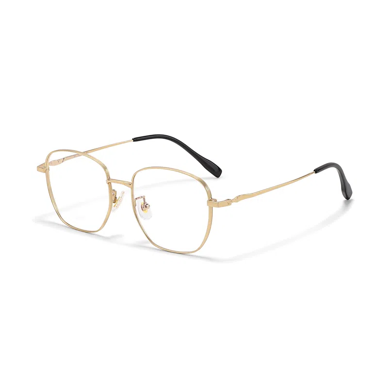 【联系客服可选配镜套餐】 佐川 钛金属眼镜框 复古多边形近视眼镜  素颜神器 可配防蓝光变色 光学镜架 男女同款情侣款