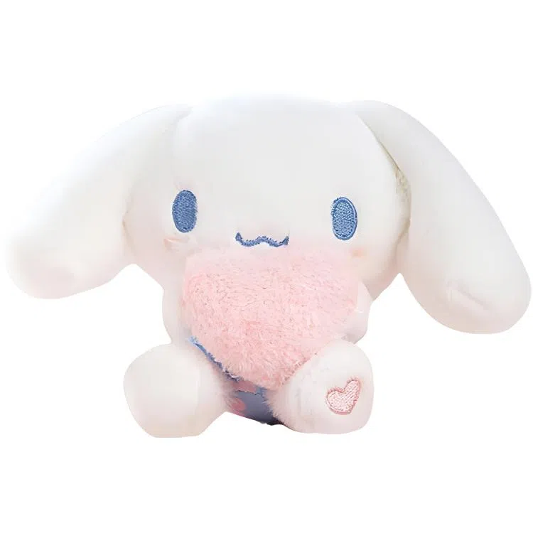 Sanrio Cinnamoroll Hug Heart Plush Keychain 10cm