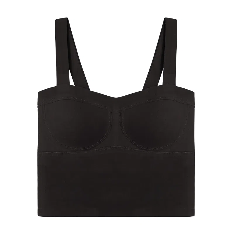 内在密码 蚕丝羊毛打底上衣无痕宽肩带显瘦内搭外穿带胸垫一体保暖背心 女款