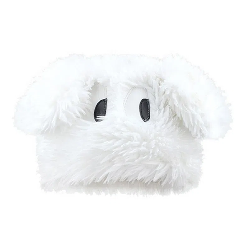 【入秋必备】 零界 可爱呆萌大眼狗超萌加厚毛绒针织帽 秋冬保暖护耳自拍道具大头围显脸小 聚酯纤维 绒线帽 男女同款情侣款